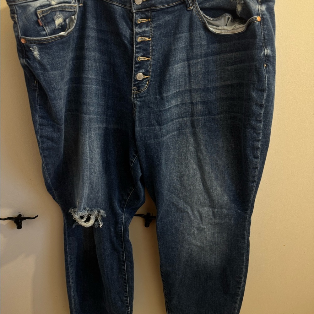 Judy Blue Dark Blue Boyfriend Jeans